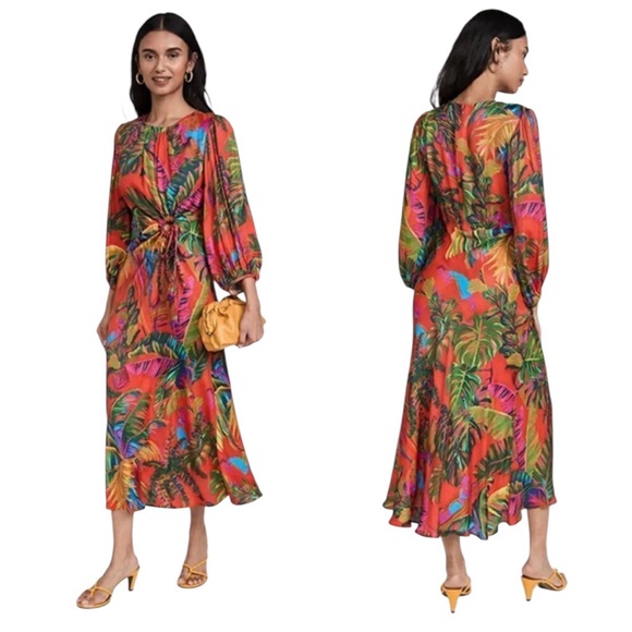 FARM Rio Dresses & Skirts - FARM Rio Urban Jungle Midi Dress - NWOT- Size XL